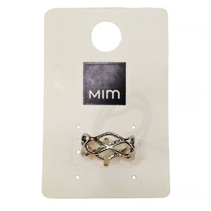 Mesh Silver Tone Geometric Ring